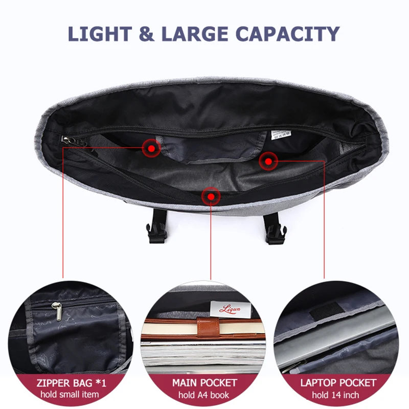 Men Crossbody Bags Men's Bags  Shoulder Student Travel Messenger Bag Fashion Canvas Crossbody Multifunction School Laptop Bag