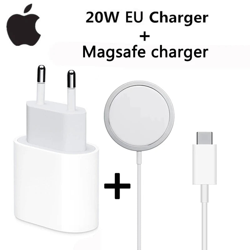 2025 Original 20W USB-C Power Adapter For iphone 16 15 14 13 mini Pro Max Type C fast charger for Apple Cable for iPhone 12 Plus
