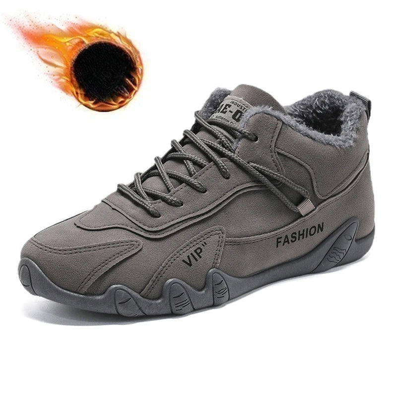 Ankle Boots for Men Casual Sneakers Non Slip Khaki Work Mens Shoe Short Boots Loafers Lace Up Zapatillas