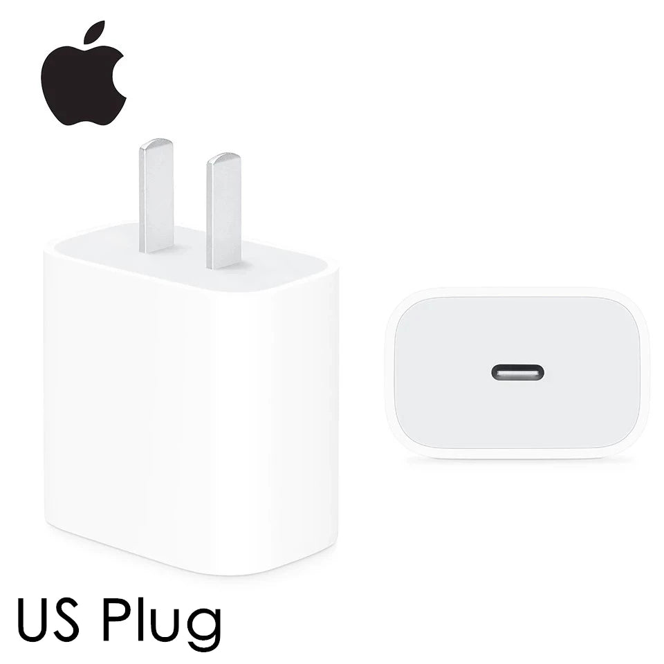 2025 Original 20W USB-C Power Adapter For iphone 16 15 14 13 mini Pro Max Type C fast charger for Apple Cable for iPhone 12 Plus
