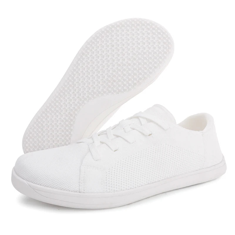 Men's and Women's Barefoot Shoes Wide Version Simple Walking Sports Shoes 2025 Lace Up Outdoor Lightweight Casual Running Shoes