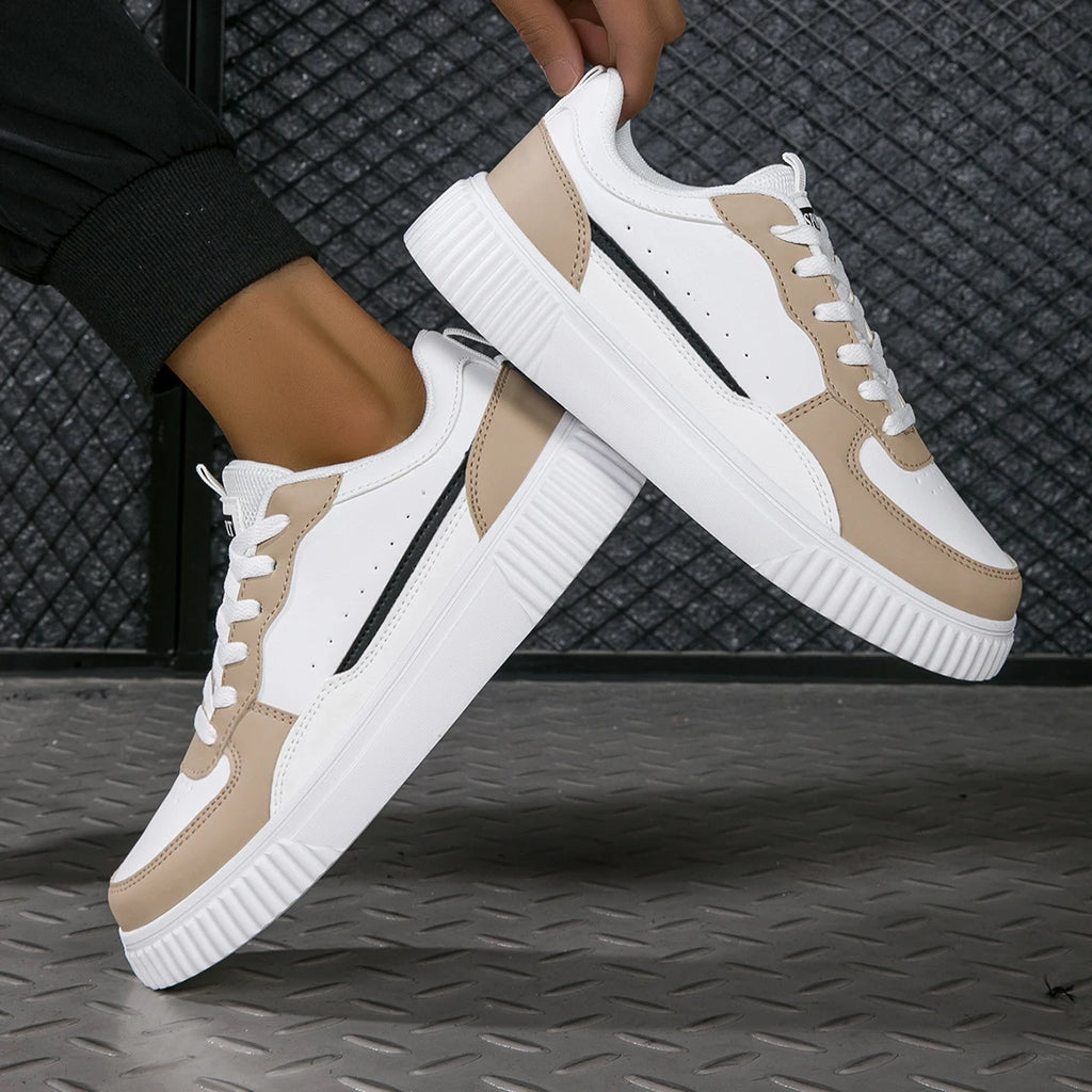 Men's Shoes Summer Breathable Trendy Versatile Casual White Sneakers Youth Non-Slip Sports Thick-Soled White Shoes