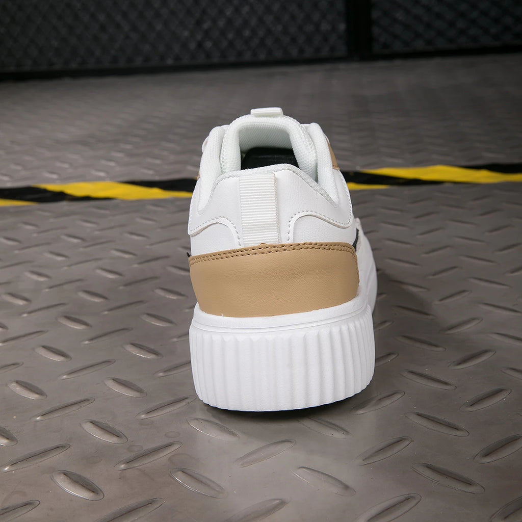 Men's Shoes Summer Breathable Trendy Versatile Casual White Sneakers Youth Non-Slip Sports Thick-Soled White Shoes