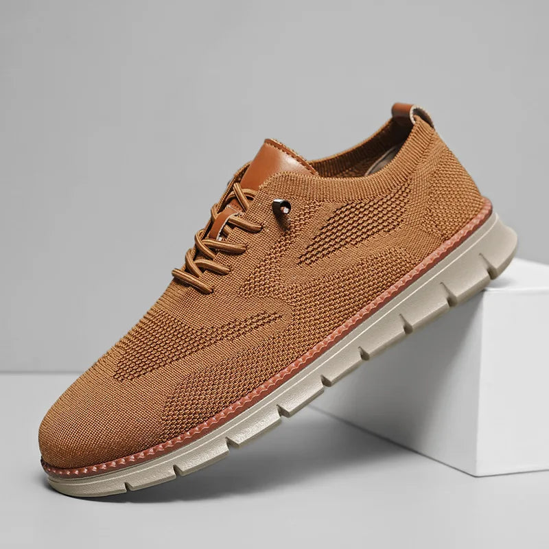 Men's Sneakers Casual Breathable Flat Shoes Outdoor Light Comfortable Anti-Slip Sports Walking Shoes