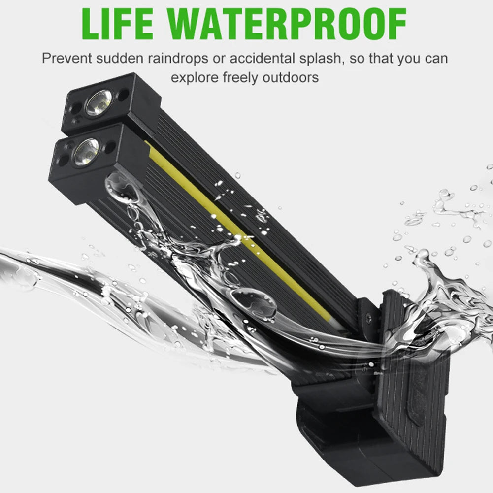 Gym Lamp for Posing with Hanging Hook Work Light USB Rechargeable Portable Torch Light for Car Repair Home Garage Emergency