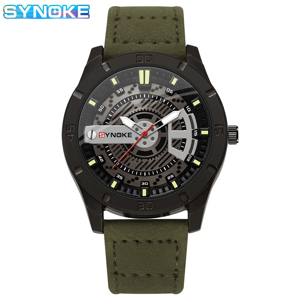 SYNOKE Men Quartz Watch Fashion Simple Business Belt Quartz Watch For Men Watch Student Wristwatch Sports Non Mechanical New