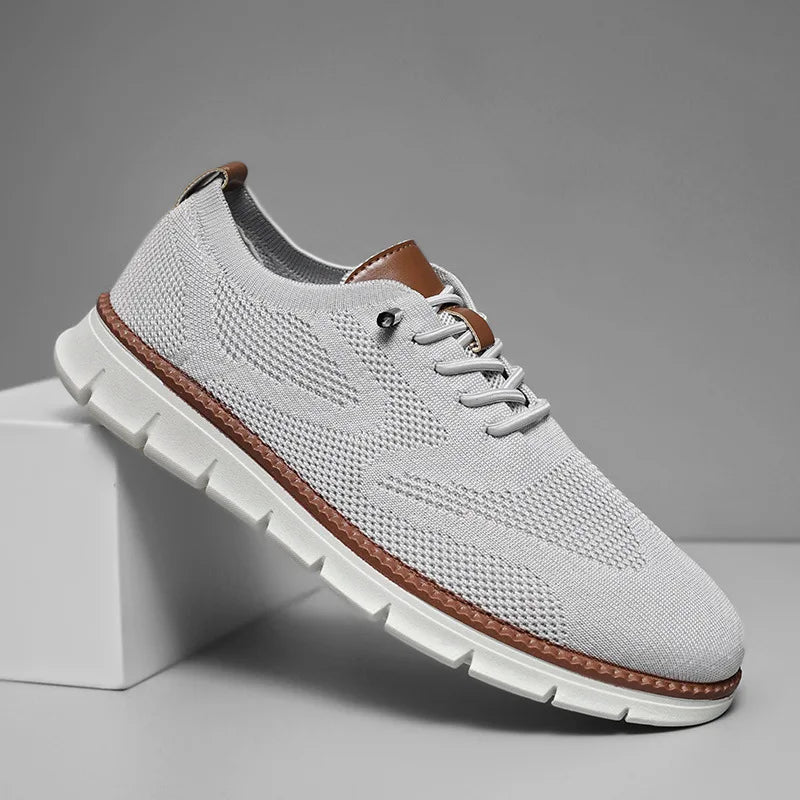 Men's Sneakers Casual Breathable Flat Shoes Outdoor Light Comfortable Anti-Slip Sports Walking Shoes