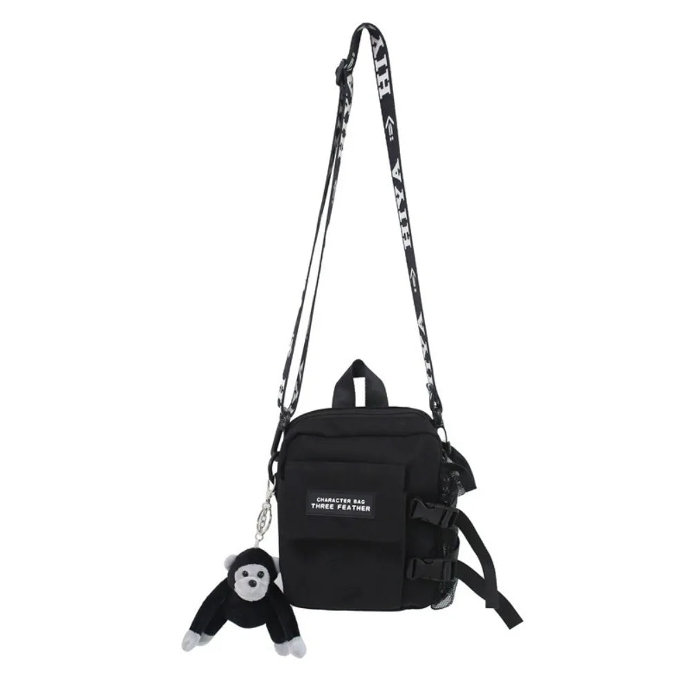 Trendy Couple Canvas Shoulder Bag Messenger Bag Casual Man Daily Commuting Bag Oudoor Travel Beach Bag