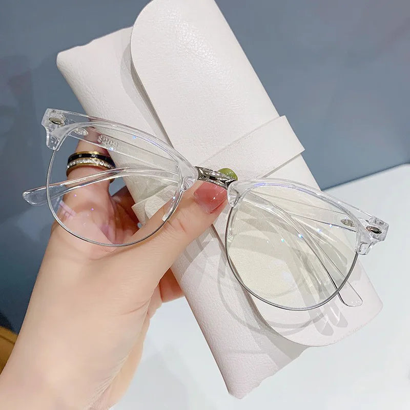 Glasses Ultralight Retro Transparent Frame Plain Men Women Anti Blue Light Glasses Party Decorate Eyeglasses Fake Glasses