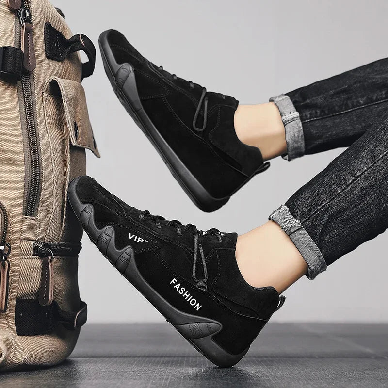 Ankle Boots for Men Casual Sneakers Non Slip Khaki Work Mens Shoe Short Boots Loafers Lace Up Zapatillas