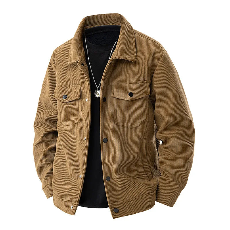 Corduroy Jacket for Men Winter Fashion Versatile Casual American Workwear Jacket Youthful Stylish Men's Clothing