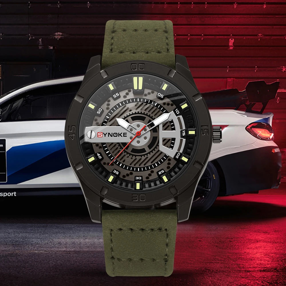 SYNOKE Men Quartz Watch Fashion Simple Business Belt Quartz Watch For Men Watch Student Wristwatch Sports Non Mechanical New