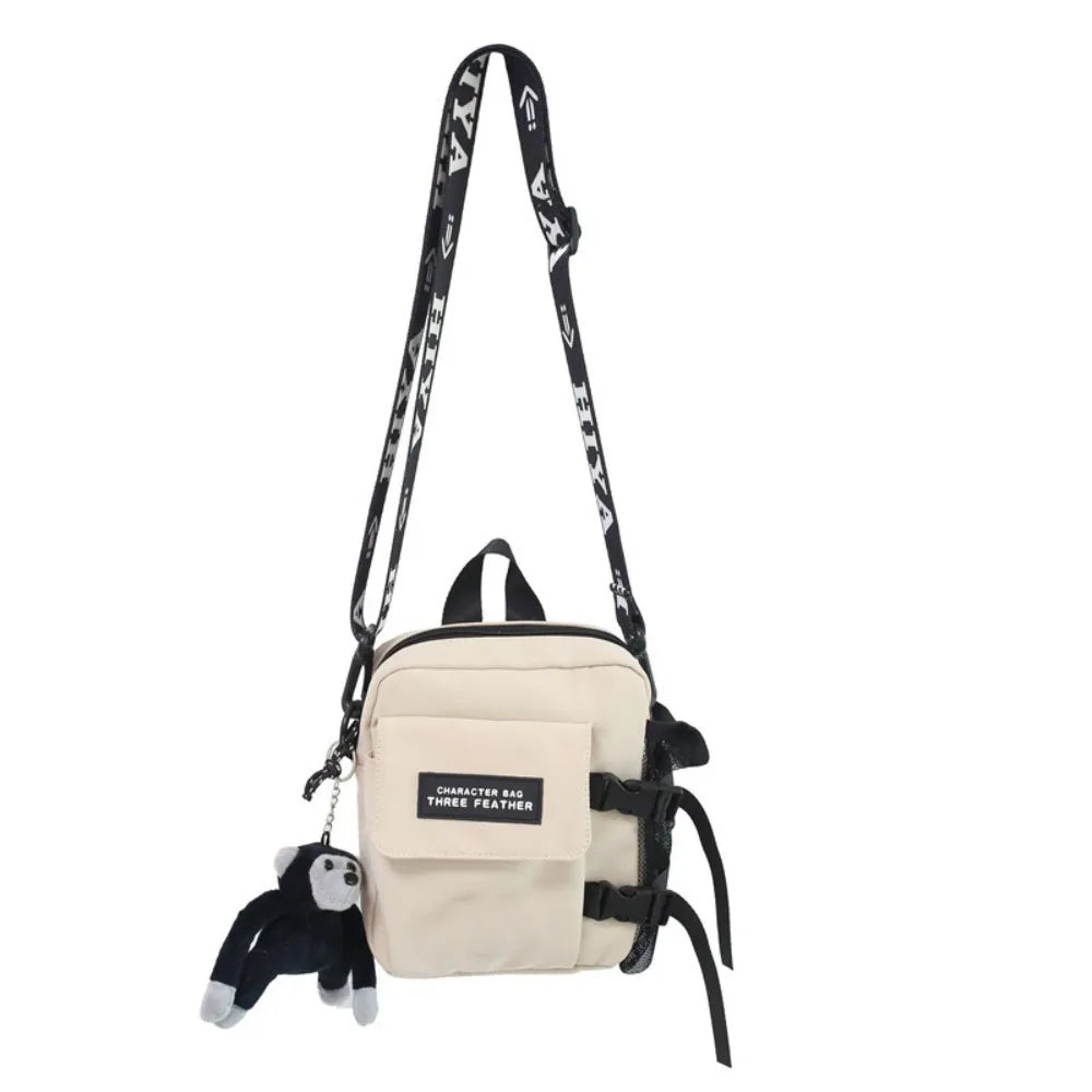 Trendy Couple Canvas Shoulder Bag Messenger Bag Casual Man Daily Commuting Bag Oudoor Travel Beach Bag