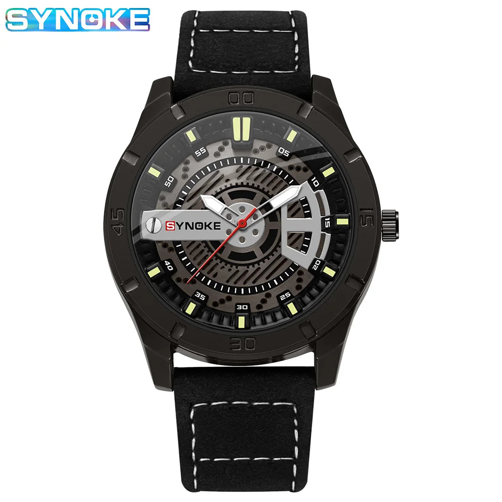 SYNOKE Men Quartz Watch Fashion Simple Business Belt Quartz Watch For Men Watch Student Wristwatch Sports Non Mechanical New